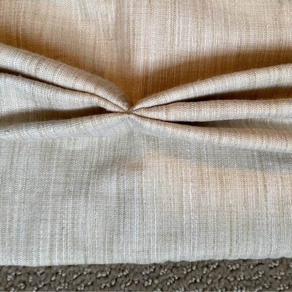 2 Custom Beige 27W X 100L PINCH PLEAT Drapery Panels - Picture 3 of 6